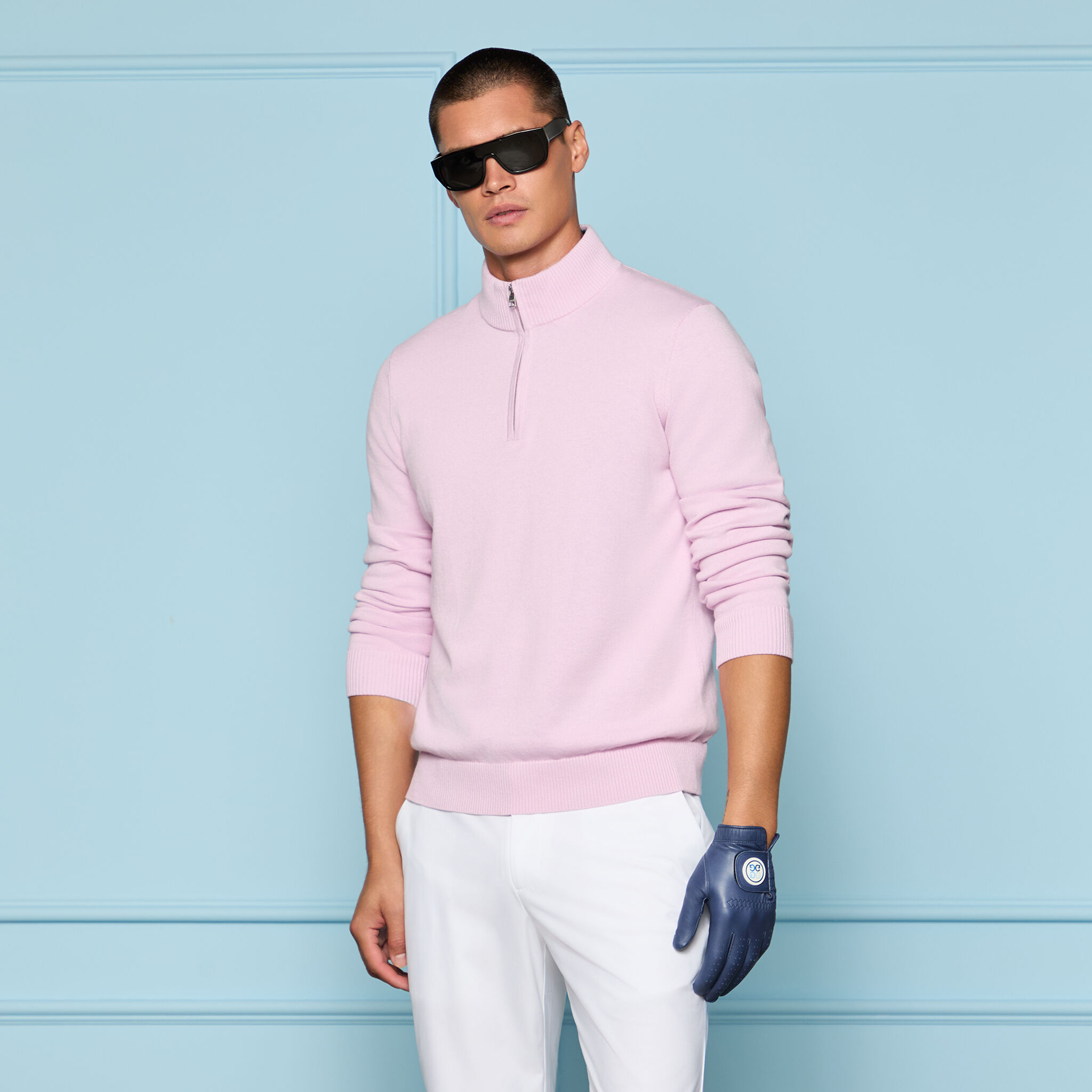 COOLING COTTON 1/4 ZIP SWEATER | MEN'S TOPS | G/FORE