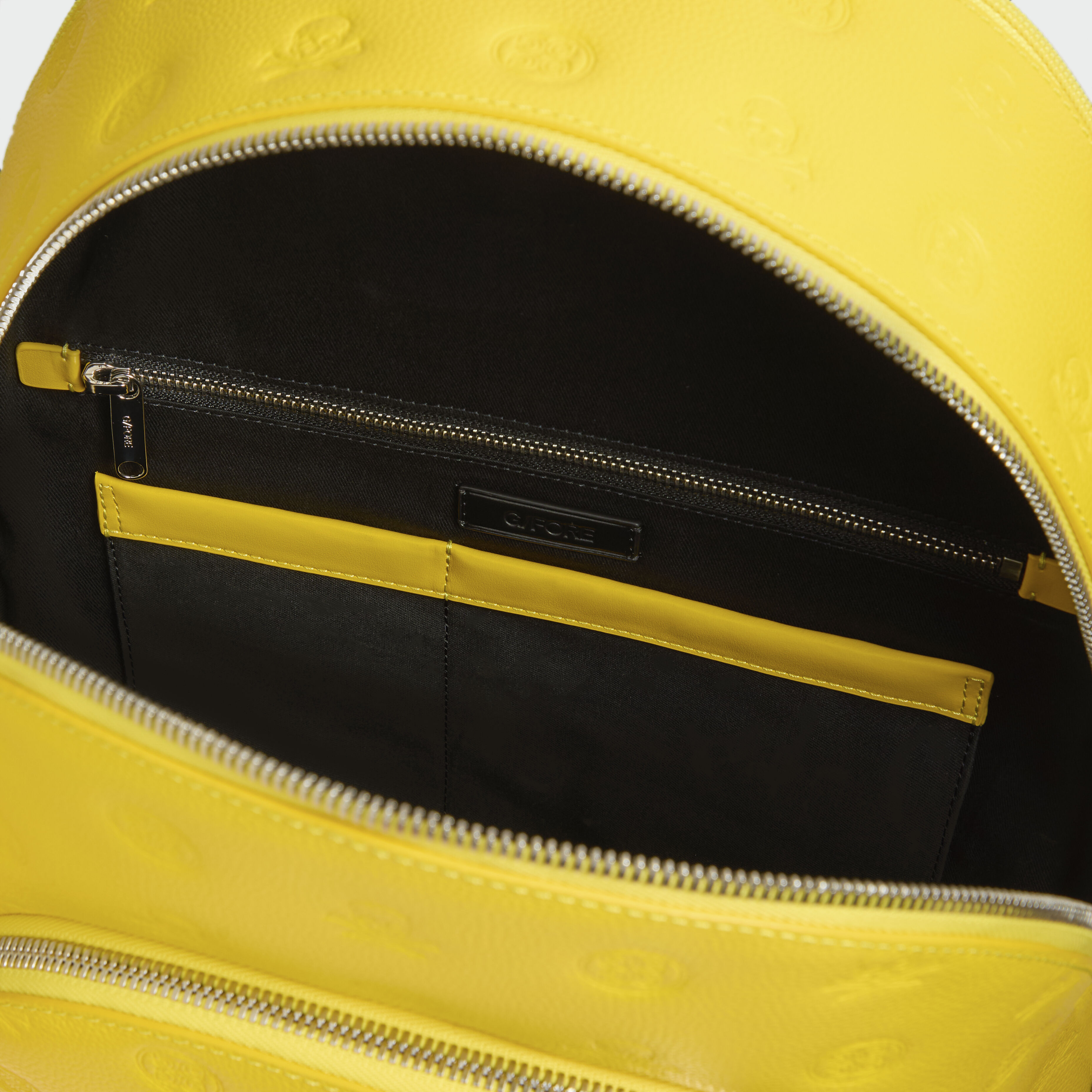 EMBOSSED SKULL & TEES LEATHER BACKPACK | ACCESSORIES FOR MEN