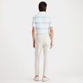 OFFSET STRIPE MODERN SPREAD COLLAR TECH PIQUÉ SLIM FIT POLO image number 5