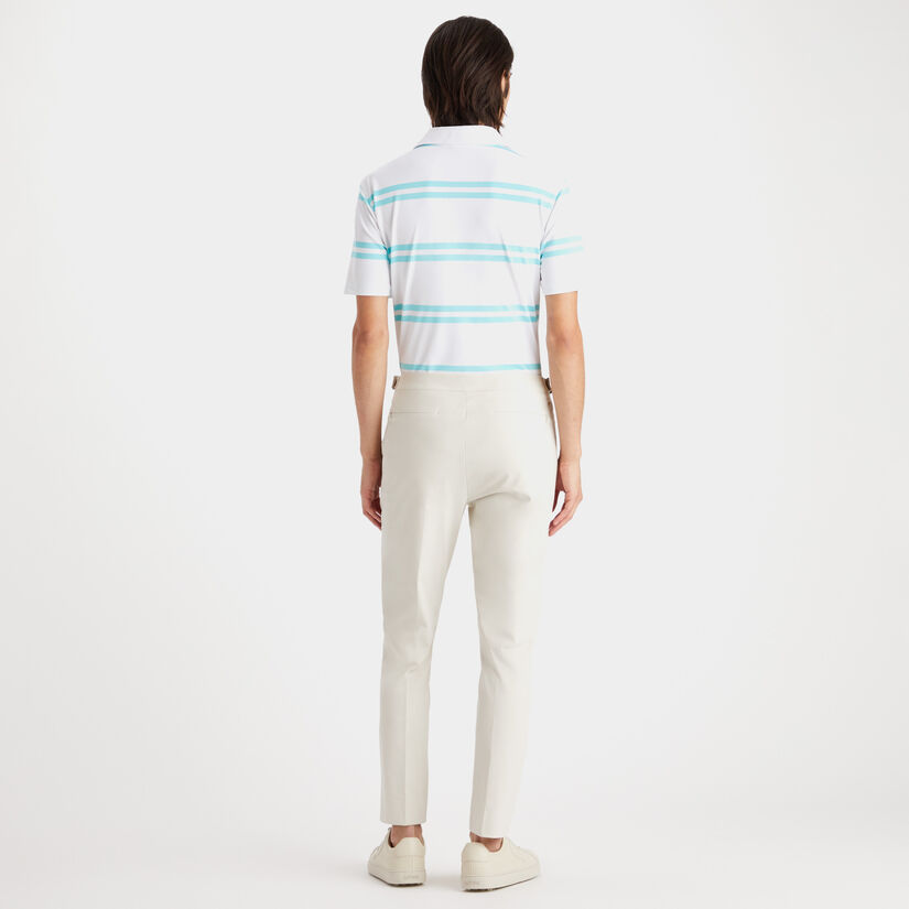 OFFSET STRIPE MODERN SPREAD COLLAR TECH PIQUÉ SLIM FIT POLO image number 5