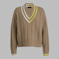 LTD RELEASE RIBBED CASHMERE CRICKET SWEATER image number 1