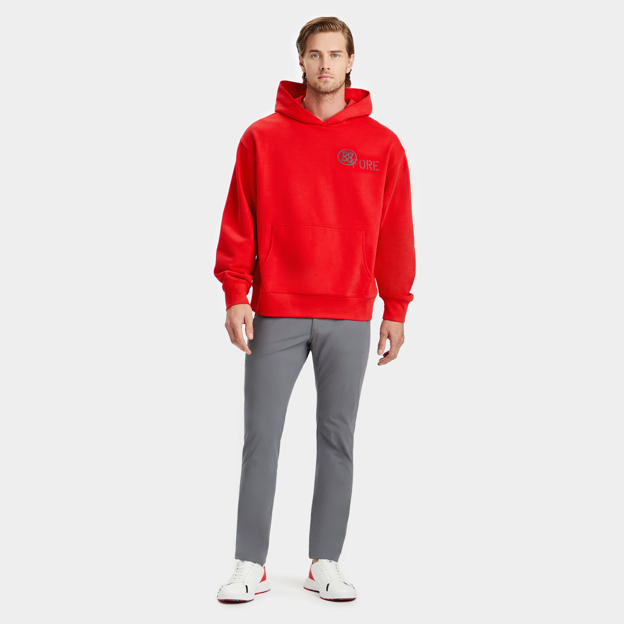 Red lava blocks hoodie clearance