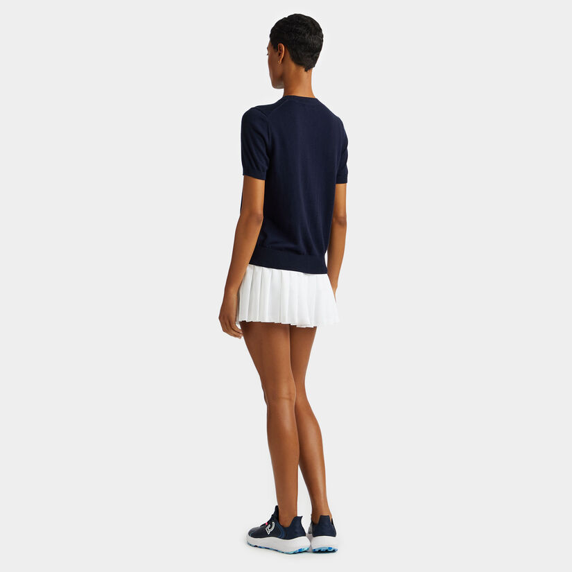 MERINO WOOL EASY CARE SHORT SLEEVE SWEATER image number 4