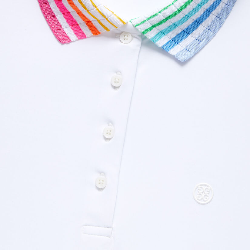 COLOUR BLEND SILKY TECH NYLON SLEEVELESS POLO image number 6
