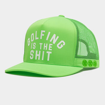 GOLFING IS THE SH*T INTERLOCK KNIT TRUCKER HAT