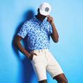 MAPPED ICON CAMO TECH JERSEY MODERN SPREAD COLLAR POLO image number 2