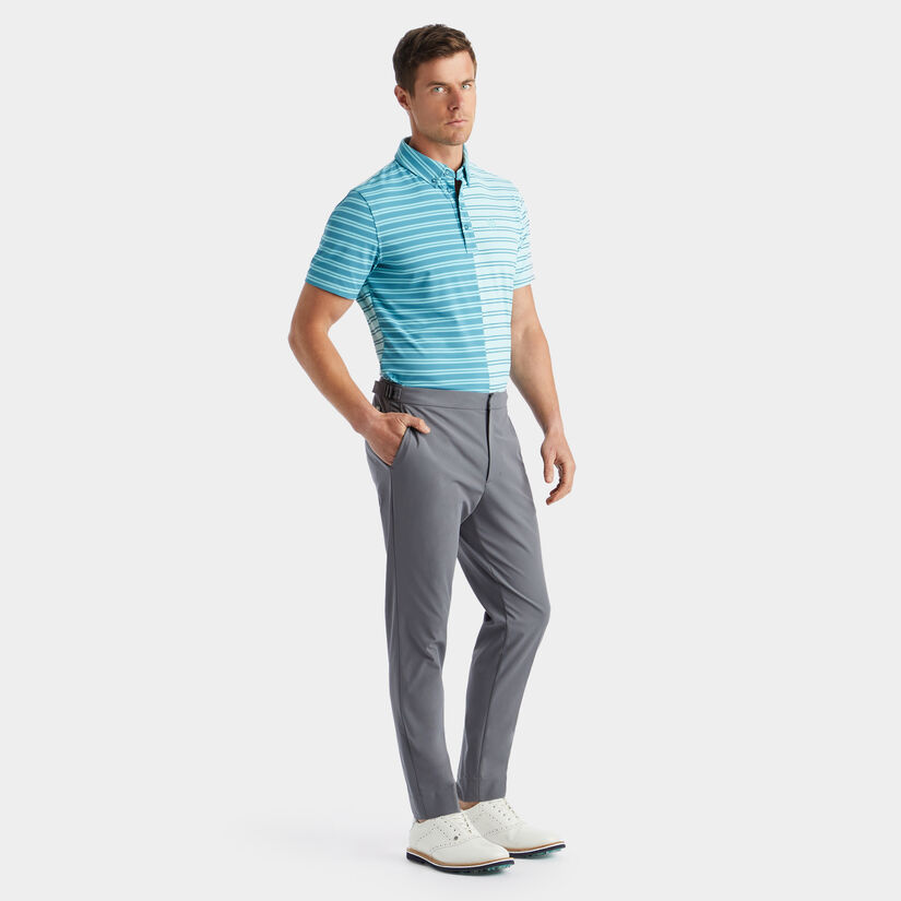 SPLIT STRIPE CONTRAST TECH JERSEY POLO image number 4