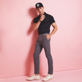 TECHNICAL PERFORMANCE FINE WOOL MODERN SPREAD COLLAR POLO