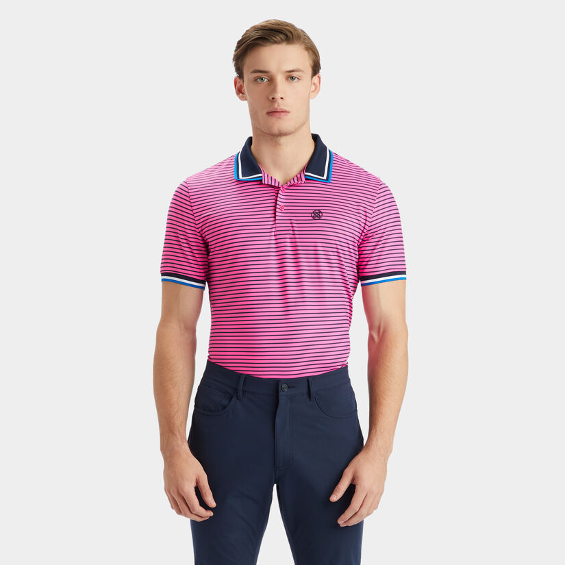SKULL & T'S 3D BANDED SLEEVE TECH JERSEY POLO image number 3
