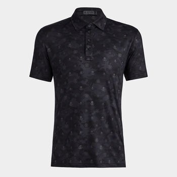 ICON CAMO TECH JERSEY MODERN SPREAD COLLAR POLO