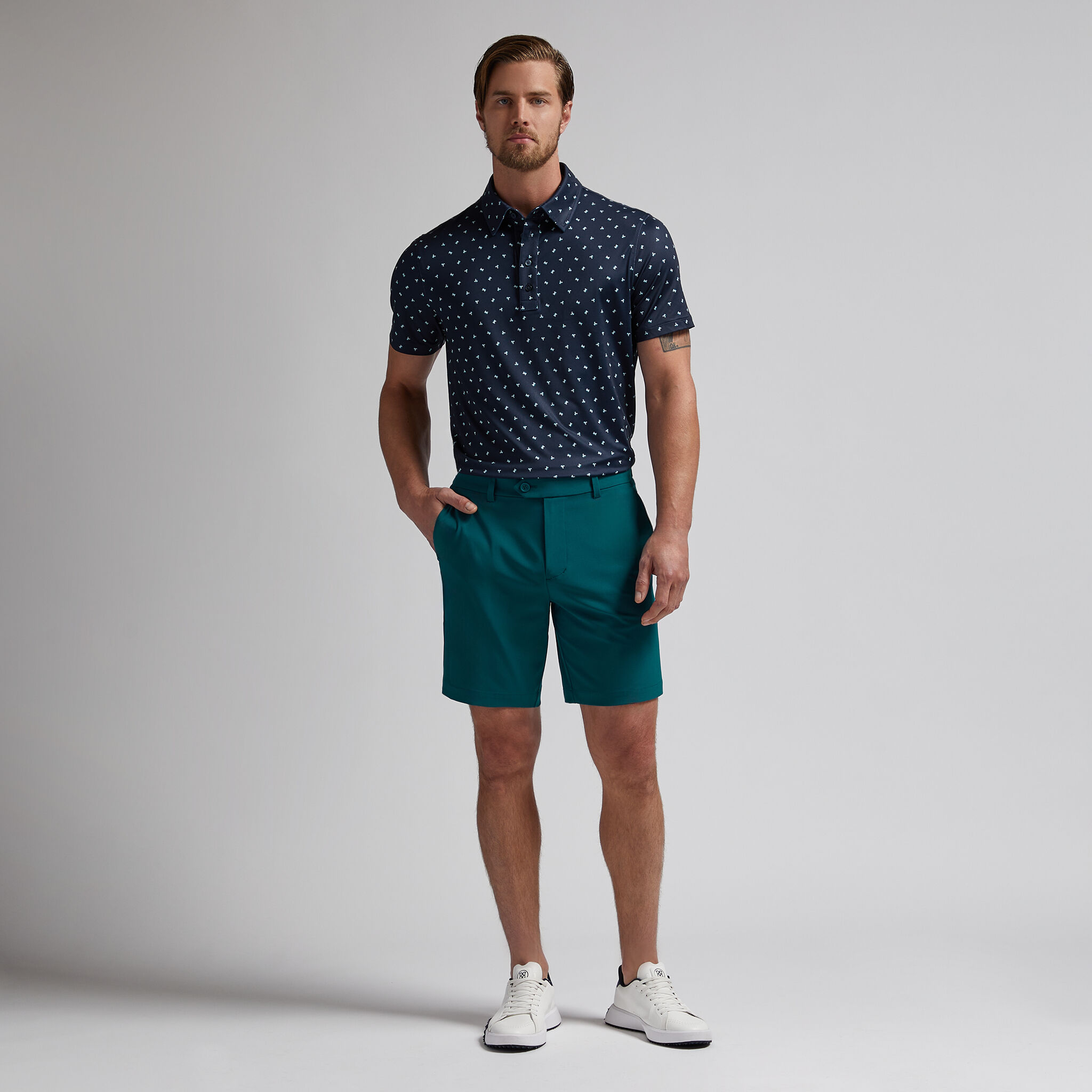 GEOMETRIC FLORAL TECH JERSEY POLO | MEN'S POLO SHIRTS |G/FORE
