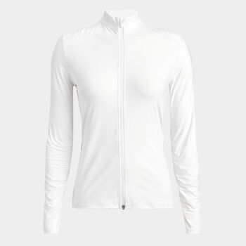 SILKY TECH NYLON RUCHED FULL ZIP LAYER