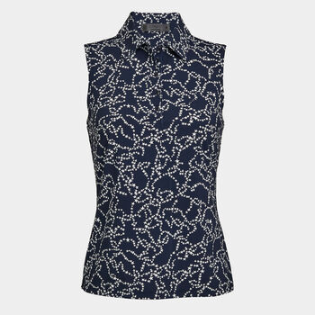 STARDUST SILKY TECH NYLON SLEEVELESS POLO