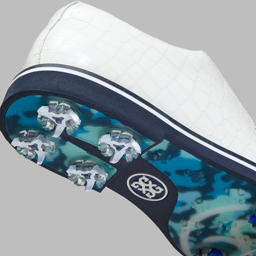 GALLIVANTER G/LOCK CROC-EMBOSSED LEATHER DERBY GOLF SHOE image number 2