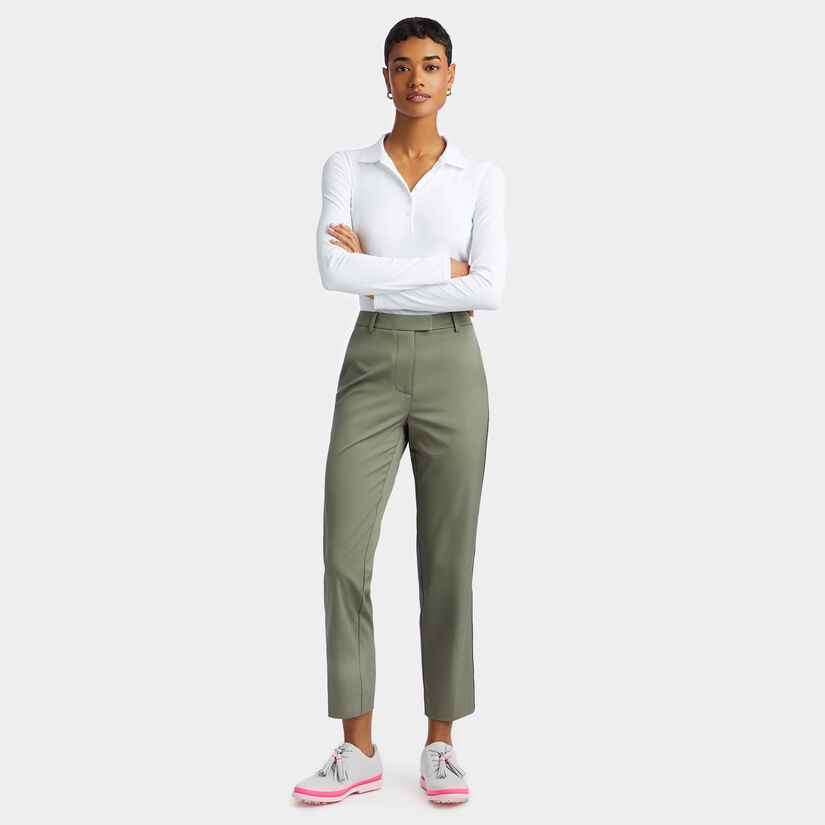 STRETCH TECH TWILL MID RISE STRAIGHT LEG TROUSER image number 3