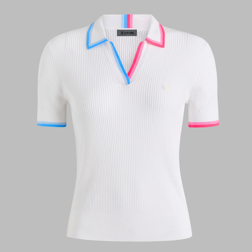 JOHNNY COLLAR COTTON BLEND RIB POLO image number 1