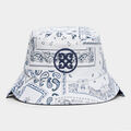 ASYMMETRICAL BORO COTTON TWILL BUCKET HAT image number 1