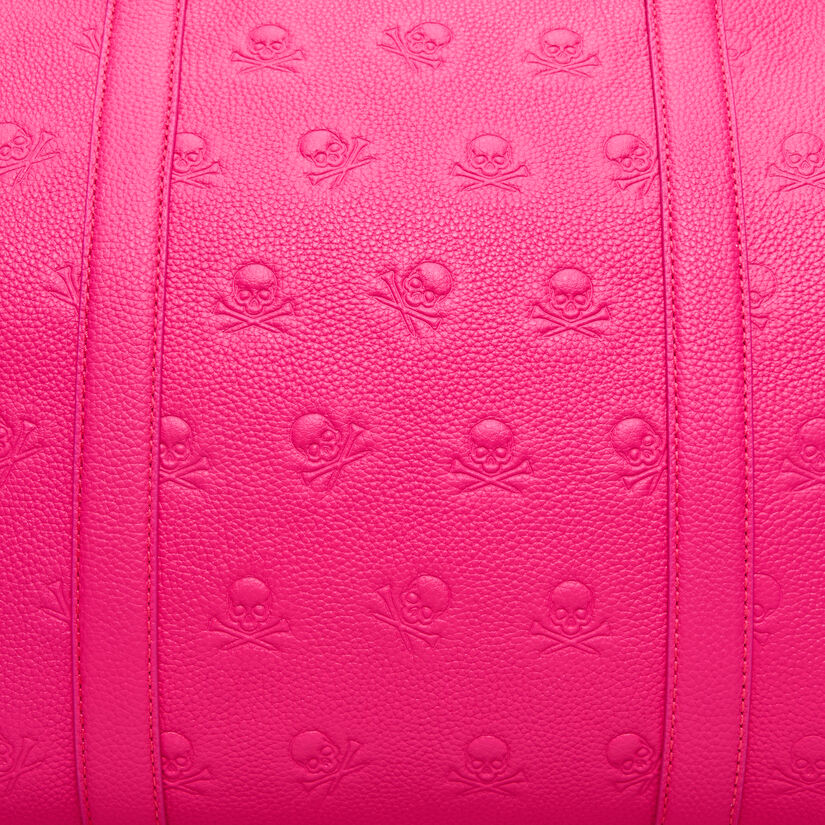 EMBOSSED SKULL & TEES LEATHER WEEKENDER image number 4