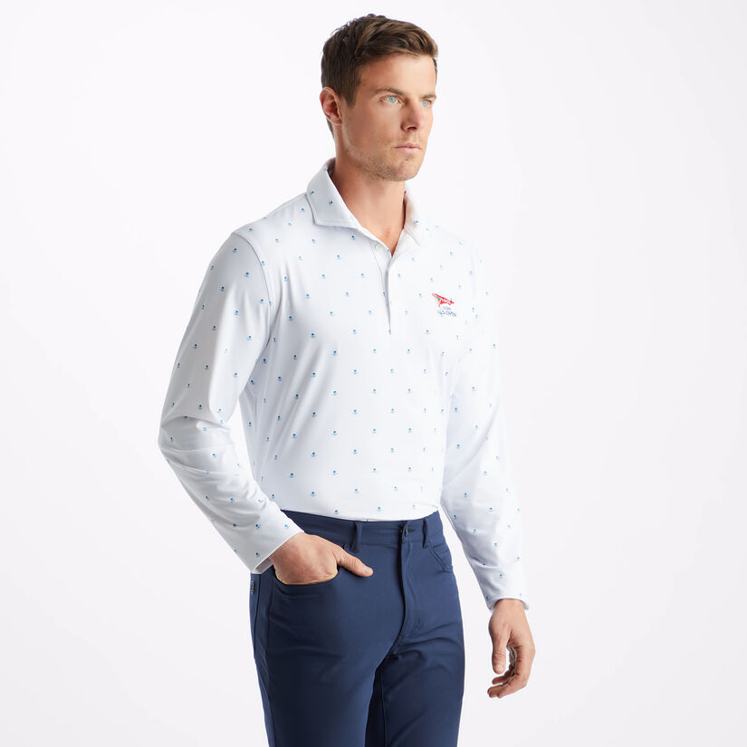 LIMITED EDITION U.S. OPEN SKULL & T'S LONG SLEEVE ICE NYLON SLIM FIT SUN SHIRT image number 3