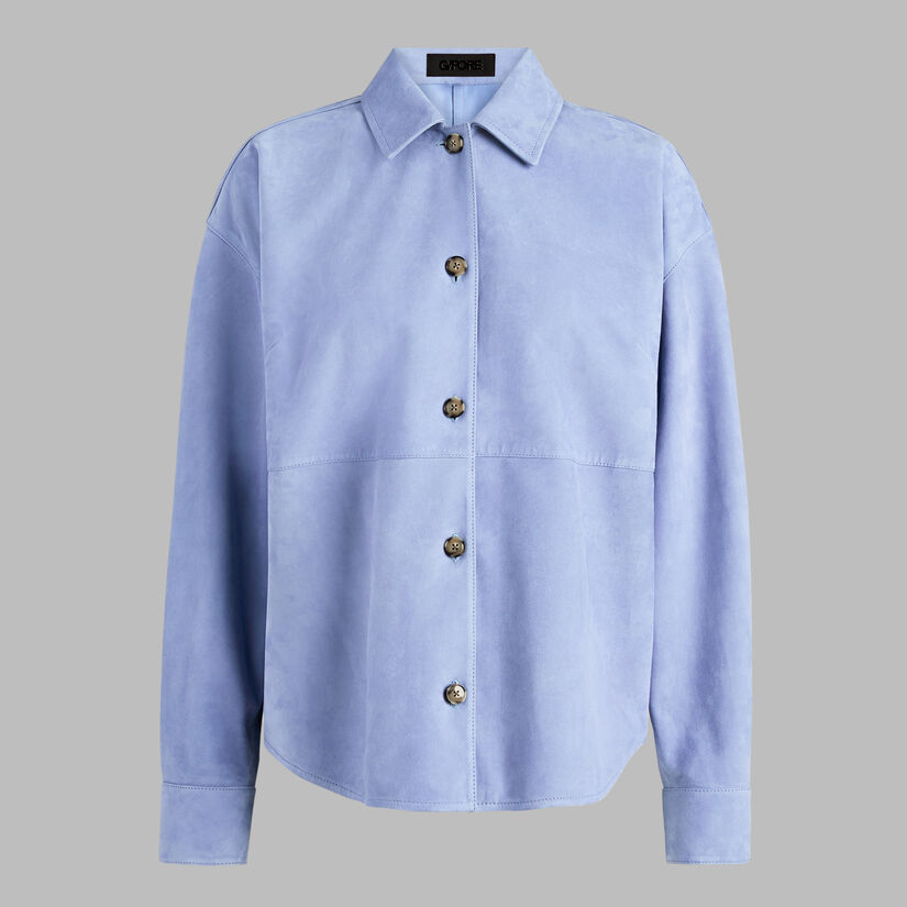 RELAXED FIT SUEDE SHIRT JACKET image number 1