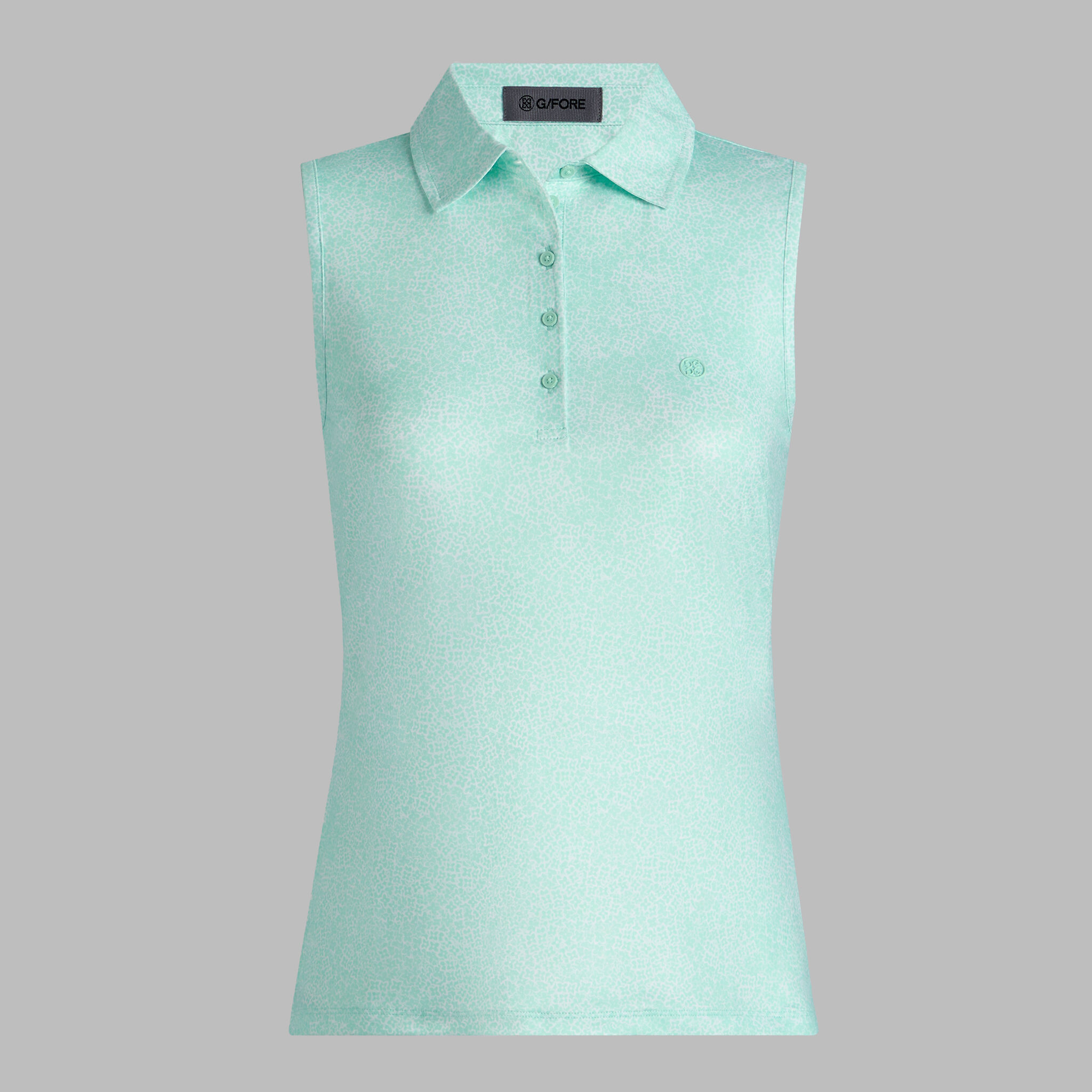 HYDRANGEA TECH JERSEY SLEEVELESS POLO | WOMEN'S POLO SHIRTS