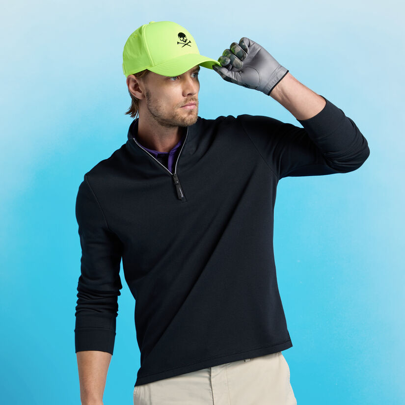 WAFFLE KNIT QUARTER ZIP image number 2