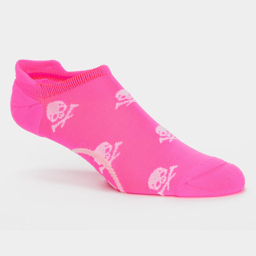 WOMEN'S SKULL & T'S NYLON NO SHOW SOCK image number 1