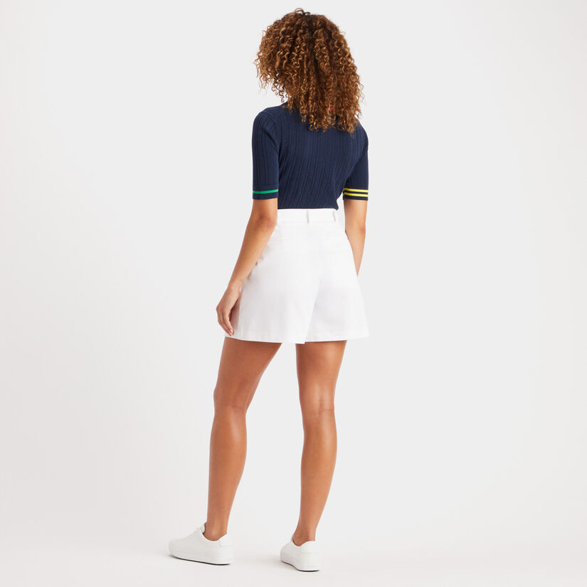 CONTRAST COLLAR RIB COTTON BLEND POLO image number 5