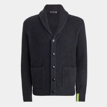 CASHMERE BLEND SHAWL COLLAR CARDIGAN