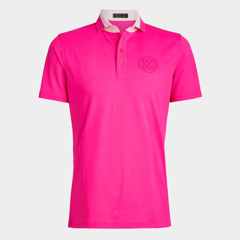 CONTRAST COLLAR TECH PIQUÉ MODERN SPREAD COLLAR POLO