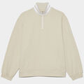 RIB COLLAR FRENCH TERRY QUARTER ZIP PULLOVER image number 1