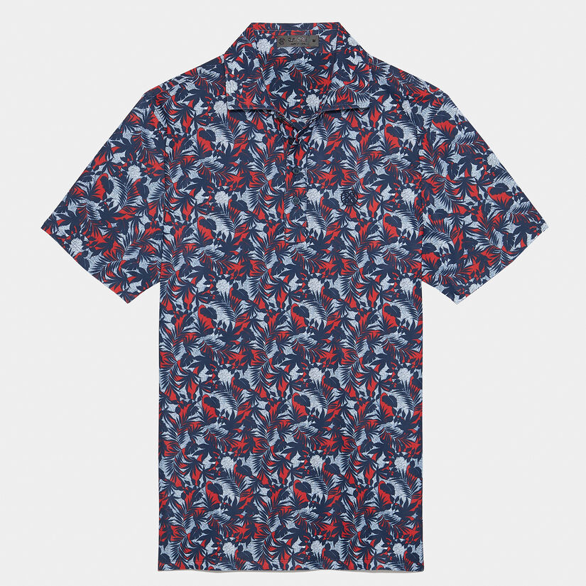 PALM FRONDS TECH PIQUÉ SLIM FIT POLO image number 1