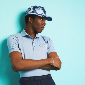 EMBOSSED CIRCLE G'S TECH JERSEY POLO