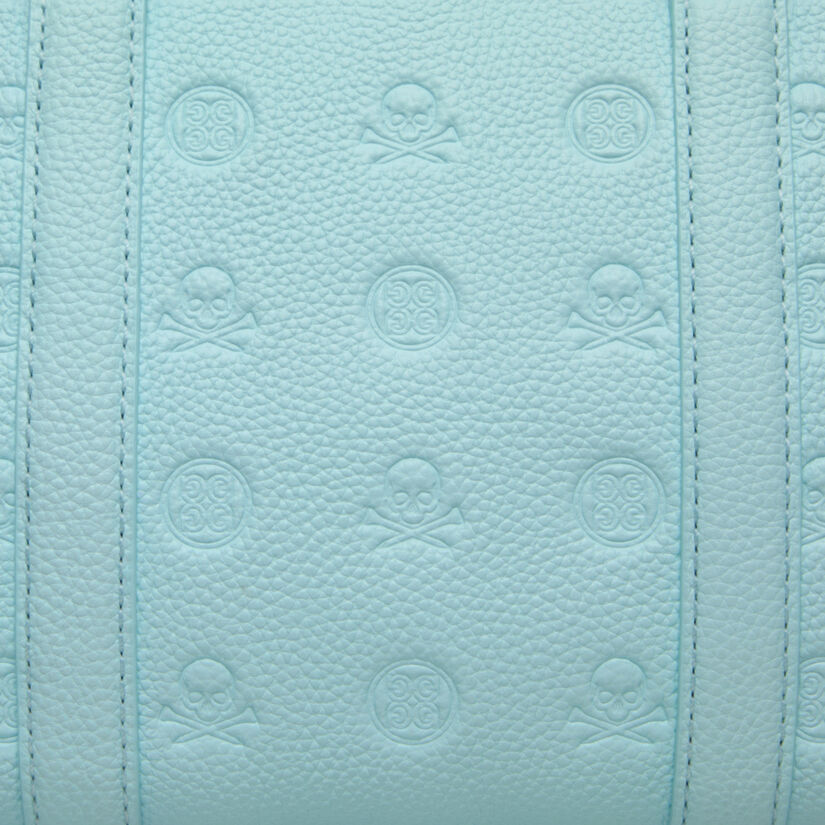 EMBOSSED SKULL & TEES LEATHER MINI DUFFEL CART BAG image number 5