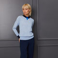 LAYERED POLO MERINO WOOL SWEATER image number 2