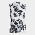 PHOTO FLORAL TECH JERSEY SLEEVELESS POLO image number 1