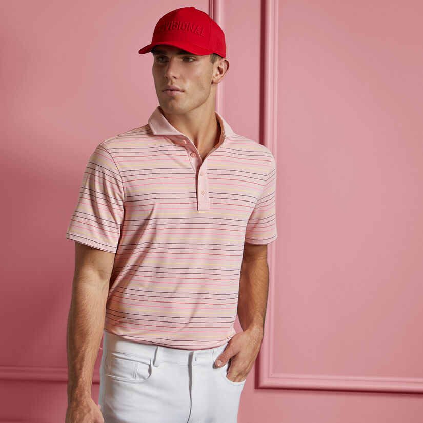 MULTI STRIPE TECH PIQU&Eacute; POLO image number 2
