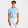 BLOSSOM RIB COLLAR TECH JERSEY SLIM FIT POLO image number 3