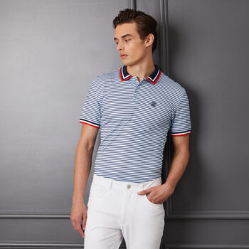 SKULL & T'S 3D TECH JERSEY SLIM FIT POLO