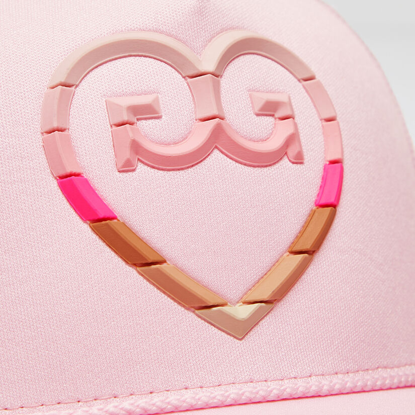 STRIPED HEART G'S INTERLOCK KNIT TRUCKER HAT image number 6