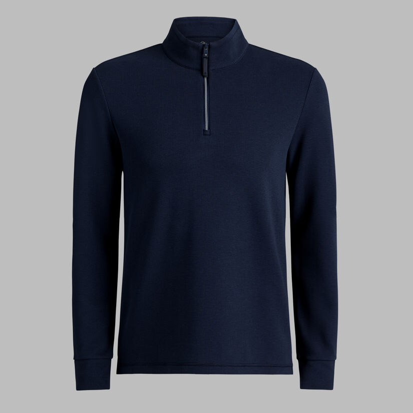WAFFLE KNIT QUARTER ZIP image number 2