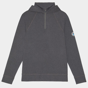HOODED LUXE QUARTER ZIP SLIM FIT MID LAYER