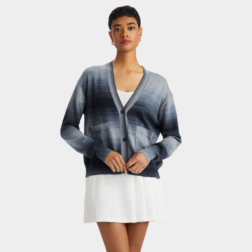 OMBRÉ MERINO WOOL CARDIGAN image number 3