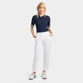 COTTON BLEND RIBBED SHORT SLEEVE SWEATER POLO image number 5