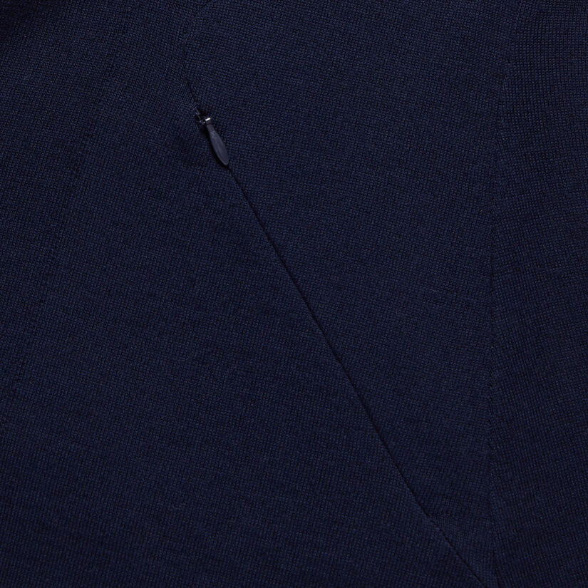 MERINO WOOL QUARTER ZIP POLO SWEATER DRESS image number 7