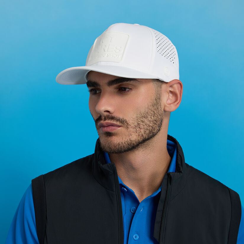 G/FORE NO1 Cares Perforated Tech Golf Cap - Snow