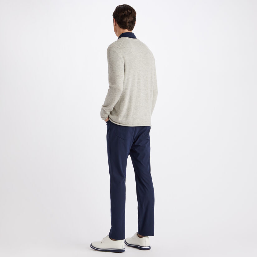 CONTRAST V NECK SLIM FIT CASHMERE SWEATER image number 5