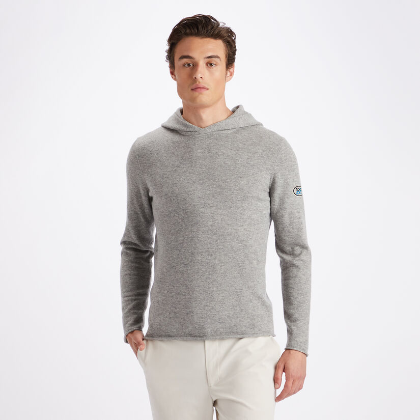 CASHMERE BLEND HOODED PULLOVER SWEATER image number 3