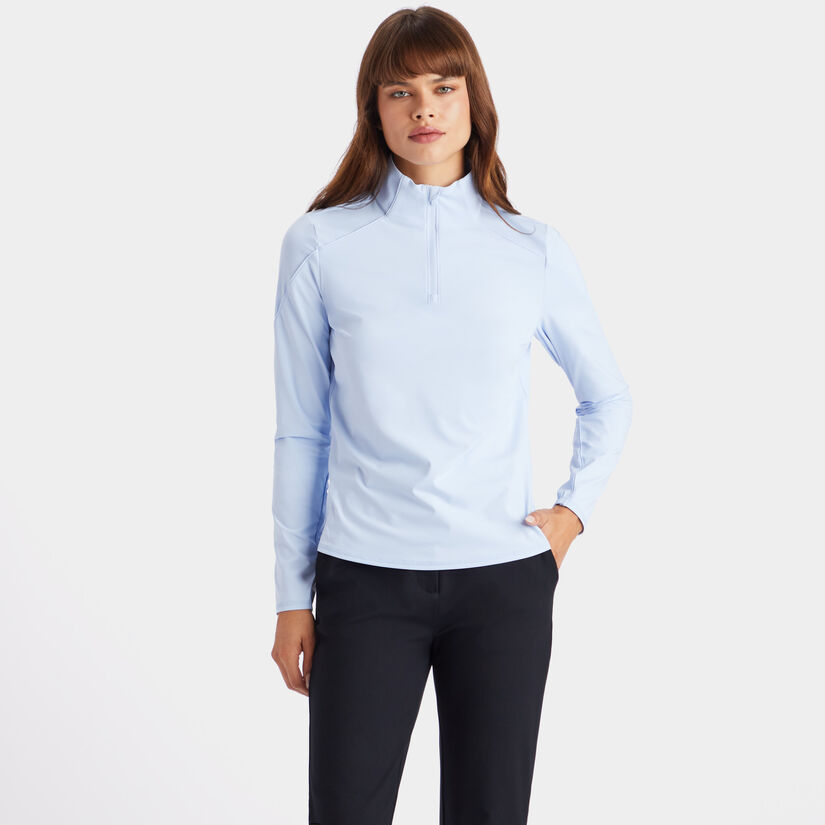 SUN SHIELD SILKY TECH NYLON QUARTER ZIP 1ST LAYER image number 3
