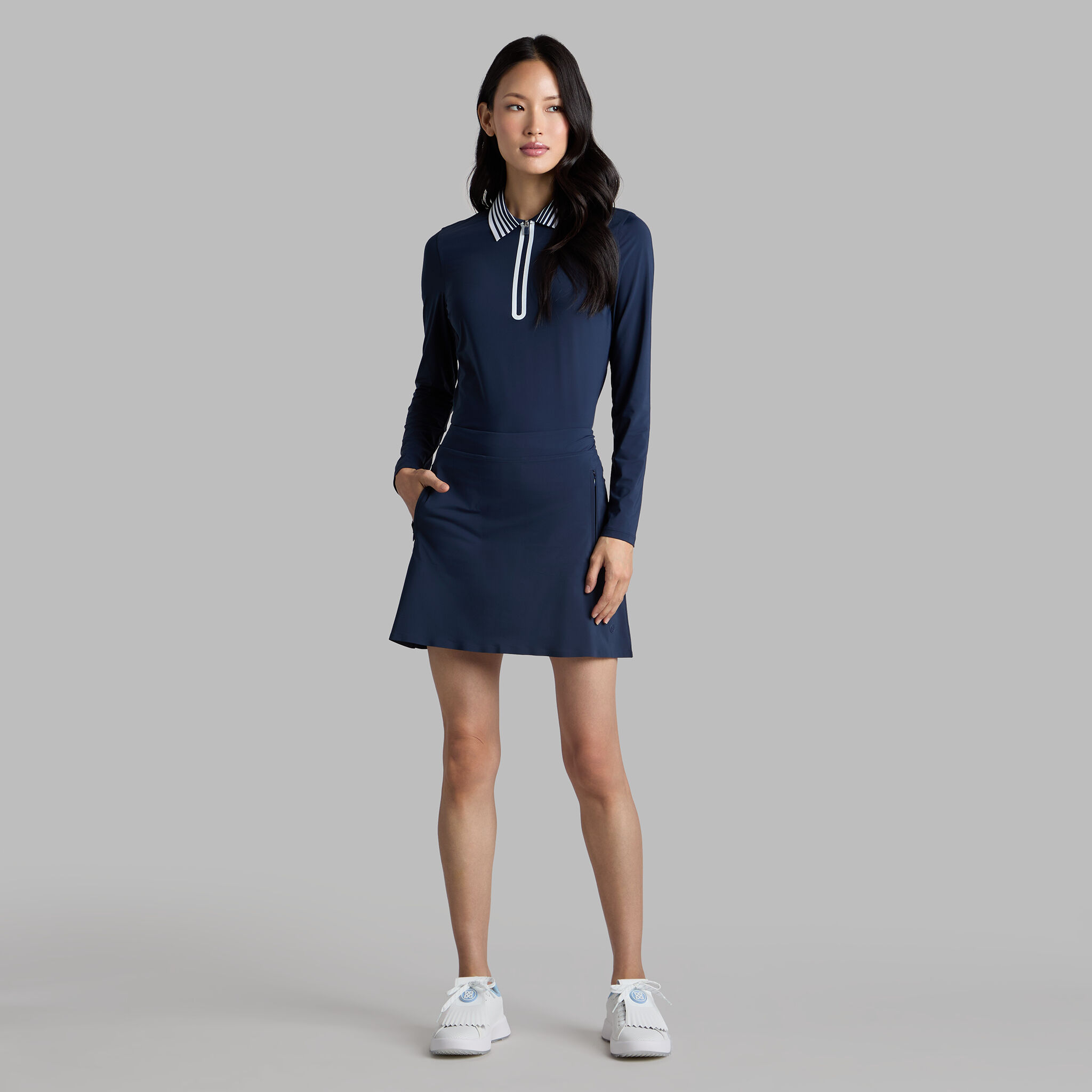SILKY TECH NYLON QUARTER ZIP POLO | WOMEN'S POLO SHIRTS | G/FORE